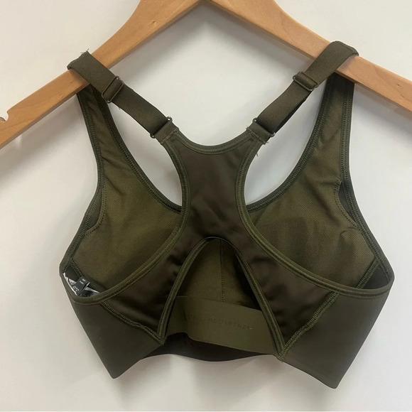 Adidas By Stella McCartney Truepur Racerback Army Green Sports Bra Size 32B - Picture 9 of 14